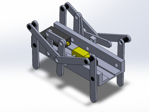 arana六足连杆行走结构3D图纸+Solidworks设计缩略图